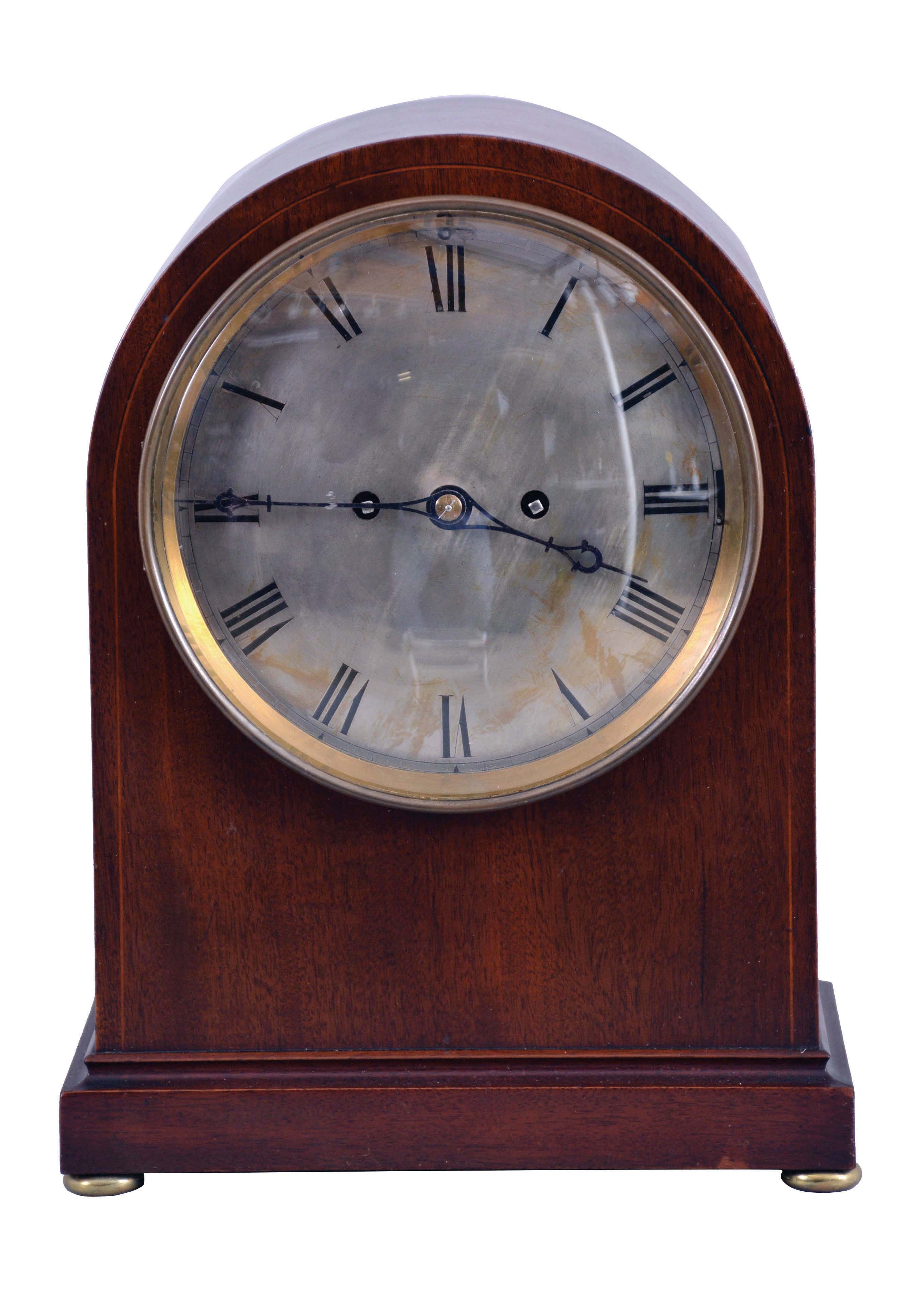 Winterhalder & Hofmeier, Schwarzenbach, Germany, 8 day double fusee Westminster chime movement in a rounded Gothic style case on bun feet, with round silvered brass dial showing Roman numerals, c1900. — Antique Clocks Price Guide