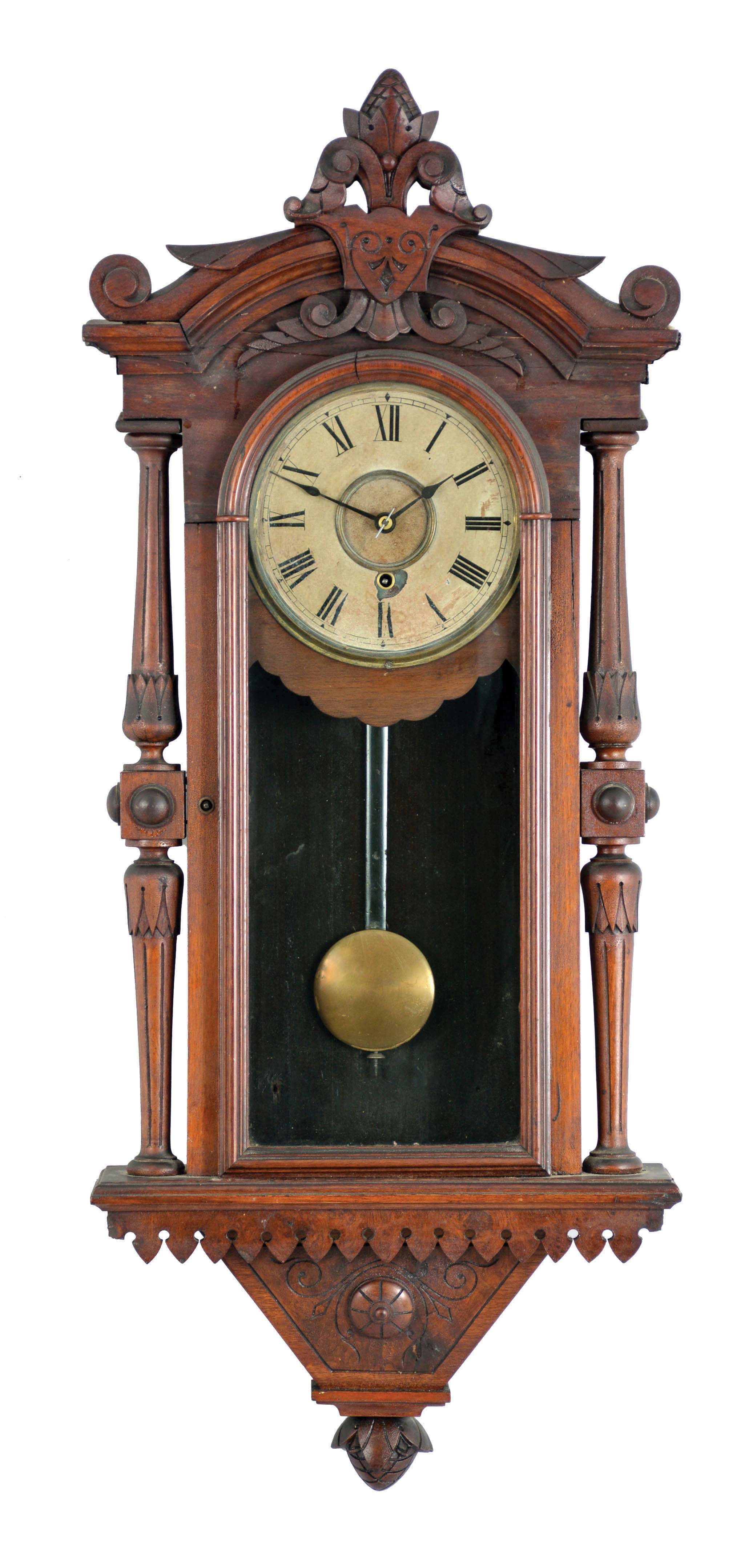 F. Kroeber, New York, New York, "Regulator No. 30", 8 day, spring driven movement wall timepiece. — Antique Clocks Price Guide