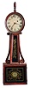 Horace Tifft attributed, North Attleboro, Mass. 8 day, weight driven, brass movement Patent or banjo timepiece.