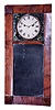 Abiel Chandler, Concord, New Hampshire, 8 day, time and "rat-trap" striking weight driven, brass movement New Hampshire mirror wall clock.