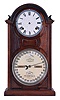 Ithaca Calendar Clock Co., Ithaca, NY, "No. 8 Shelf Library" with a spring driven, 8 day, time and strike movement and a perpetual calendar mechanism in a walnut case.