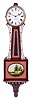 E. Howard & Co., Boston, Mass., 8 day, weight driven, brass movement Patent or banjo timepiece