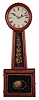 George D. Hatch, North Attleboro, Mass., 8 day, weight driven, brass movement Patent or banjo timepiece.