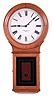 E. Howard & Co., Boston, Mass., "Regulator No. 70-16", wall clock, oak case with turned wooden bezel and reverse painted tablet, Roman numeral painted dial, blued steel hands, and 8 day, time only, weight driven movement