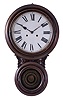 E. N. Welch Mfg. Co., Forestville, Conn., "Alexis No. 1" wall hanging clock with a spring driven 30 day time only movement in a rosewood veneered case with faux grained bezels.