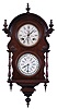Welch, Spring & Co., Bristol, Conn., "Wagner", 8 day, time and strike spring driven movement wall clock with a B.B Lewis Perpetual calendar.