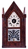 Sperry & Shaw, New York, New York, 30 hour, time and strike spring fusee bevel front Sharp Gothic or steeple clock, c1850