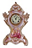 Ansonia Clock Co., New York, NY, 8 day, time and strike spring driven movement porcelain mantel clock. Case is not marked.