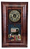 Chauncey Jerome, New Haven, Conn., 8 day, time only, brass weight driven movement OG shelf clock.