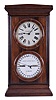 Southern Calendar Clock Co., St. Louis, Mo., "Fashion No. 1" double dial shelf clock with a spring driven, 8 day, time and strike, Seth Thomas movement and a R. T. Andrews patented perpetual calendar mechanism in a rosewood veneered case.