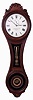 E. Howard & Co., Boston, Mass., "Regulator No. 6", wall clock, 8 day, time only, weight driven movement in a walnut case with a painted metal dial and reverse painted throat and lower tablets
