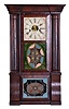 Forestville Manufacturing Co., (J. C. Brown), 8 day, time and strike, weight driven brass movement column & cornice shelf clock.