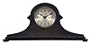 Chelsea Clock Co., Boston, Mass., miniature tambour clock, patinated bronze case, 3" Arabic numeral silvered dial, marked "Gorham Co. New York", blued steel hands, 8 day timepiece movement with lever escapement, serial #176351