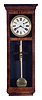 Noah Pomeroy, Bristol, Conn., 8 day, weight driven, brass movement wall timepiece.