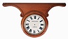 Thwaites and Reed hanging gallery clock, 8 day, time only, spring driven fusee movement in a mahogany case with painted metal dial