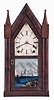 Terry & Andrews, Bristol, Conn., 8 day, time and strike, spring driven movement Sharp Gothic or steeple clock with brass springs.