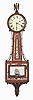 Waltham Watch Co., Waltham, Mass., 8 day, weight brass movement patent or banjo timepiece.