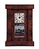 Chauncey Jerome, New Haven, Conn., 8 day, time and strike, spring brass fusee movement flat front empire shelf clock.