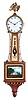 Elmer O. Stennes, Weymouth, Mass., 8 day, weight brass movement patent or banjo timepiece. Case is stamped "24" and "74".