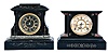 Clocks- 2 (Two): (1) F. Kroeber Clock Co., New York, "Pavonia", 8 day, time and strike, spring brass movement mantel clock, c1888; (2) F. Kroeber Clock Co., New York, "Sydney", 8 day, time and strike, spring brass movement mantel clock, c1888