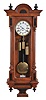 Austria, 3-weight "Vienna Regulator", grand sonnerie wall clock in a walnut and walnut veneer case.