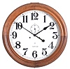 Ansonia Clock Co., New York, "Gallery No. 1" wall clock with a double wind spring driven 30 day timepiece movement in a mahogany case.