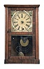 Smith (Samuel B.) & Goodrich (Chauncey), Bristol, Conn. miniature empire shelf clock with a spring driven, 8 day fusee timepiece movement in a rosewood veneered case.
