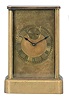 Lorenzo D. Warren, Portland, Maine, 8 day carriage clock with unusual chronometer escapement, glazed brass case, Roman numeral brass dial with seconds at 12:00, blued steel hands, signed, brass timepiece with pivoted detent escapement of unconventional design, brass balance with helical spring and long staff, the roller receiving impulse from a crown wheel, and with unlocking effected by a pin at the lower end of the balance staff, edge of front plate marked "Finished Jan. 2d, 1872"