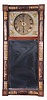 Benjamin Morrill, Boscawen, New Hampshire, 8 day, weight brass movement New Hampshire Mirror wall timepiece.