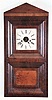 Forestville Mfg. Co., Bristol, Conn., DOUBLE OGEE, 2-weight shelf clock in mahogany, 8 day