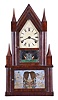 Elisha Manross, Bristol, Conn., mahogany "Steeple on Steeple" or double steeple, with uncommon fusee movement, 8 day, time and strike.