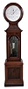Reproduction Howard & Davis standing astronomical regulator, variant of "Regulator No. 23", 8 day, time only brass weight driven movement with a compensated, one jar mercury pendulum, in a well made drum head mahogany case with Gothic molded door and two similar side lights, silvered astronomical dial is signed "Howard & Davis, Boston, Mass."