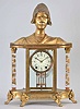 Seth Thomas Clock Co., Thomaston, Conn., "Empire No. 32", 8 day, time and strike, spring brass movement crystal regulator mantel clock.