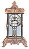 Ansonia Clock Co., New York, "Zenith", 8 day, time and strike, spring brass movement crystal regulator mantel clock.