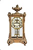 Ansonia Clock Co., New York, "Marquis", 8 day, time and strike, spring brass movement crystal regulator mantel clock.
