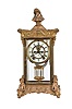 Ansonia Clock Co., New York, "Renaissance", day, time and strike, spring brass movement crystal regulator mantel clock.