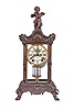 Ansonia Clock Co., New York, "Eulogy", 8 day, time and strike, spring brass movement crystal regulator mantel clock.