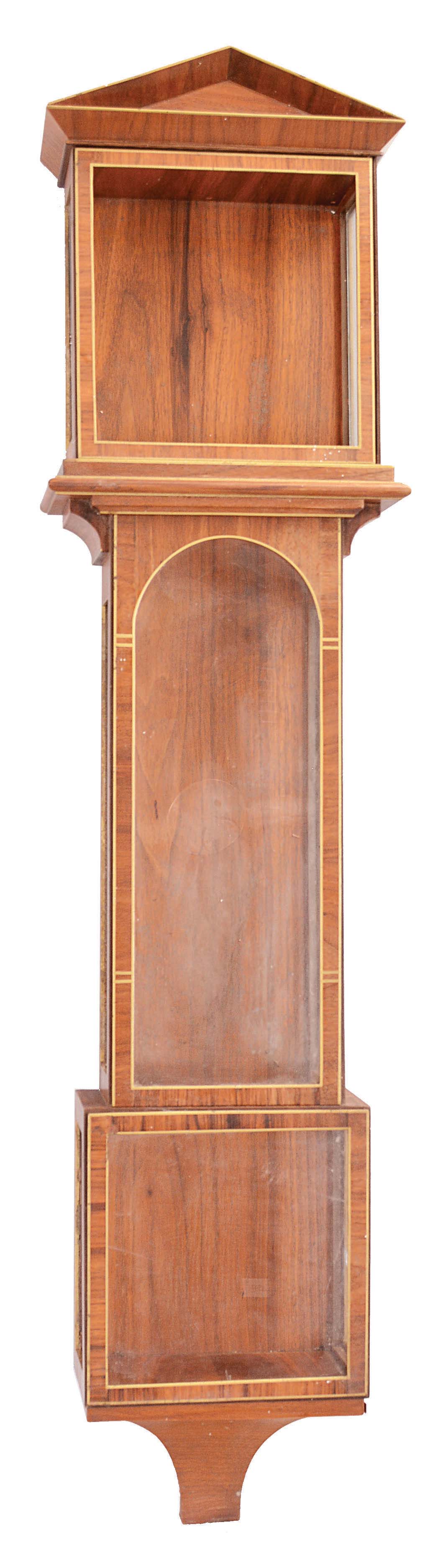 Laterndluhr case, a modern reproduction of this Viennese style done with rosewood veneer, brass string inlay, and 9 glasses. — Antique Clocks Price Guide