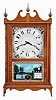 Unknown, 8 day, time and strike, spring brass movement reproduction curly maple pillar & scroll shelf clock.
