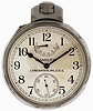 Hamilton Watch Co., Lancaster, Penn., model 22 chronometer watch with wind indicator, 35 size, 21 jewels, stem wind, stem/ pin set, adjusted to 6 positions and temperature straight line damascened nickel plate movement, with lever escapement and micrometric regulator, Arabic numeral silvered metal dial, black steel spade and poker hands, serial #2F22470, c1940