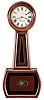 Howard, Waltham, Mass., reproduction E. Howard "Regulator No. 5", banjo clock, 8 day, time only, weight driven movement in a walnut case with reverse painted glasses, painted metal dial signed "D. Howard / Needham" with blued steel hands.