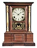 Atkins Clock Co., Bristol, Conn., "London" model, 8 day, time and strike, spring brass movement shelf clock.