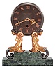 Chelsea Clock Co., Chelsea, Mass., 8 day, spring driven brass lever movement French style art deco desk timepiece. Serial No. 138422.