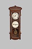 Seth Thomas Clock Co., Thomaston, Conn., "Office Calendar No. 11" hanging jeweler's regulator, 8 day, weight driven movement with perpetual calendar, in a walnut case with carved crest and carved and pierced dial surround and painted metal dials