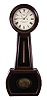 E. Howard & Co., Boston, Mass., "No. 1 Regulator", wall clock, 8 day, time only weight driven movement in a cherry case with a painted metal dial, reverse painted throat and lower tablets