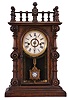 Welch, Spring & Co, Forestville, Conn., "Gerster V.P.", 8 day, time and strike, spring brass movement mantel clock.