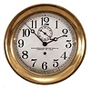 Chelsea Clock Co., Boston, Mass., deck clock, 8 day, time only, spring-driven jeweled balance wheel movement in a brass case with hinged bezel, 7.5 inch silvered dial with white Arabic numerals, subsidiary seconds, reading "SUN SHIPBUILDING AND DRY DOCK CO. / CHESTER, PA., U.S.A."