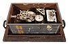 Magneta Time Co. Ltd., Zurich, Switzerland, Magneta Master Clock, 36 hour, time and magneto, spring-driven movement with two jeweled platforms, one with remontoir all in a four-sided metal enclosure with wood base, 2.5 inch signed silvered dial.