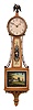 Waltham Clock Co., Waltham, Mass., 8 day, weight brass movement patent or banjo timepiece.