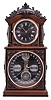 Ithaca Calendar Clock Co., Ithaca, New York, "No. 3 1/2 Parlor", 8 day, time and strike, spring driven brass movement double dial calendar clock.